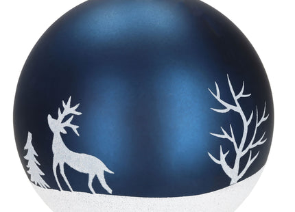 Kerstballen | 3 Stuks | 15 cm | Blauw | Wit
