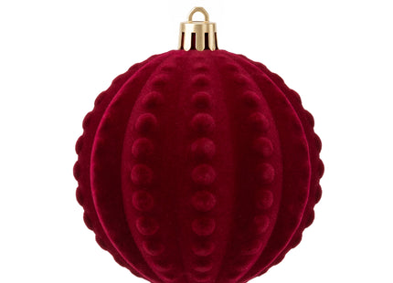 Kerstballen | 6 Stuks | 8 cm | Rood | Velours