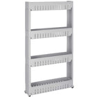 Keukentrolley | Keukentrolley Op Wieltjes | Badkamer Trolley | Opbergrek | 4 Niveaus | 101,5 x 54 x 12.5 cm | Grijs