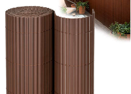 Balkonscherm - Privacyscherm - Hoge Kwaliteit - Waterbestendig - UV-bescherming - 1x4 m - Bruin - PVC