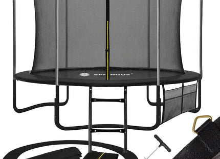 Trampoline | Trampoline met Binnen Veiligheidsnet | Tuin | 305 tot 312 cm | Zwart met Gele Elementen