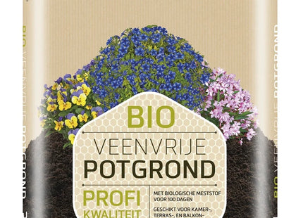 Potgrond |  Veenvrij | Buiten | Biologische Potgrond | Bioflor | 30 L