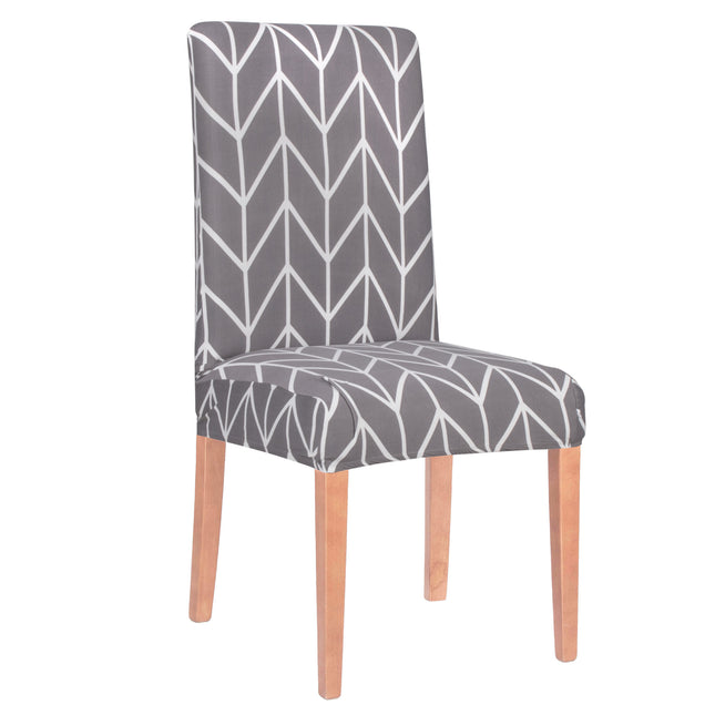 Stoelhoes - Voor Eetkamerstoelen - Met Stretch - Visgraat - Grijs