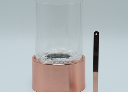 Bio Ethanol Sfeerhaard | Tafelhaard | Binnen & Buiten | Rond | Rose | Goud | ⌀ 15 CM