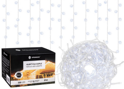IJspegel Verlichting | 20 m + 2.5 m Snoer | 500 LED | Koel Wit | Koppelbaar