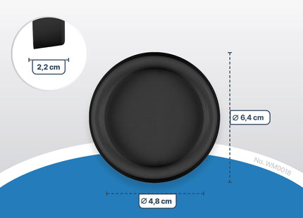 SQOON® Trillingsdempers – 4 stuks | Voor onder je wasmachine of droger | ZWART
