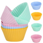 Cupcake Vormpjes | Siliconen Bakvormen | 12 Stuks | Multicolor