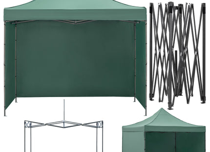 Partytent - 300x300xcm - Hoogte Verstelbaar - PVC - Polyester - Harmonica- Frame - Groen