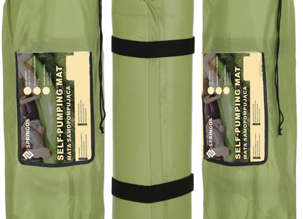 Slaapmat | Zelfopblazend | Inclusief Hoes | Groen | 180 Cm
