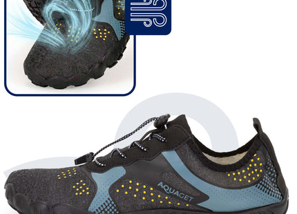 Waterschoenen - AQUA Shoes - Sneldrogend - Rubber - Unisex - Zwart/Blauw - Maat 41