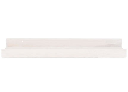 Wandplank - Boekenplank - Ophangbaar - Kruidenplank- Wit- Grenenhout - 10 Kg - 30 cm - 2 Stuks