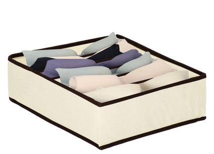 Lade Organizer | 7 Vakken | Crème/Zwart | 30 x 30 cm