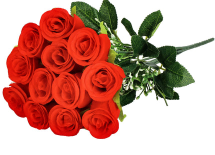 Kunstboeket - Sierboeket - Decoratief - Rozen - Decoratief - Roze - 12 Stuks