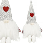 Kerstkabouter - Gnome - Gnoom - Kerstversiering - Zittend - Wit - 40 cm