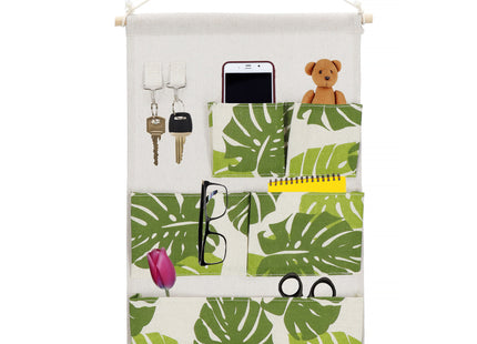 Hangende Organizer - Opbergzak - Wand Organizer - Bladeren - Speelgoed - 5 Vakken