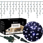 IJspegel Verlichting | Kerstverlichting Buiten | 12 m + 2.5 m Snoer | 300 LED | Flash | Koppelbaar | Koel Wit