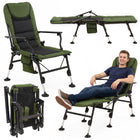 Campingstoel | Visstoel | Opvouwbaar | Groen | Staal | Polyester |  81 x 57 x 100 cm | 140 Kg