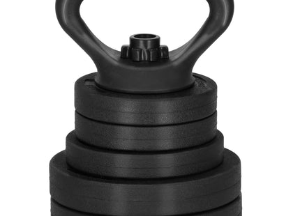 Dumbellset - 6 in 1 Kettlebell Pro Set - 30 KG - Halter Verlengstuk - Verstelbaar - Complete Set - Thuis Sporten - Zwart