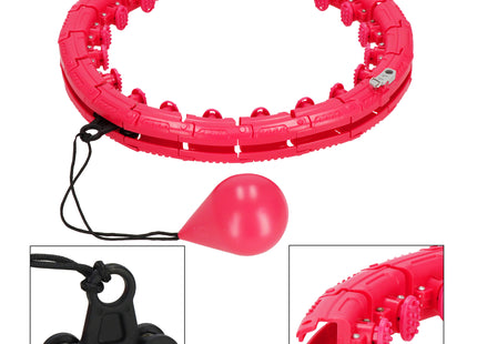 Hoelahoep - Hoepel - Fitness - Verstelbaar - Cardiotraining - Massage - Roze