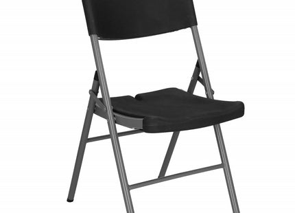 Campingstoel | Kampeerstoel | Vouwstoel | Klapstoel | Polyetheen | Zwart