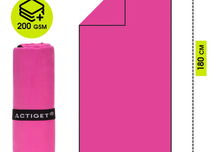 Strandlaken | Badlaken | Sneldrogend | Strandhanddoek | Microvezel | 180x100 cm | Roze
