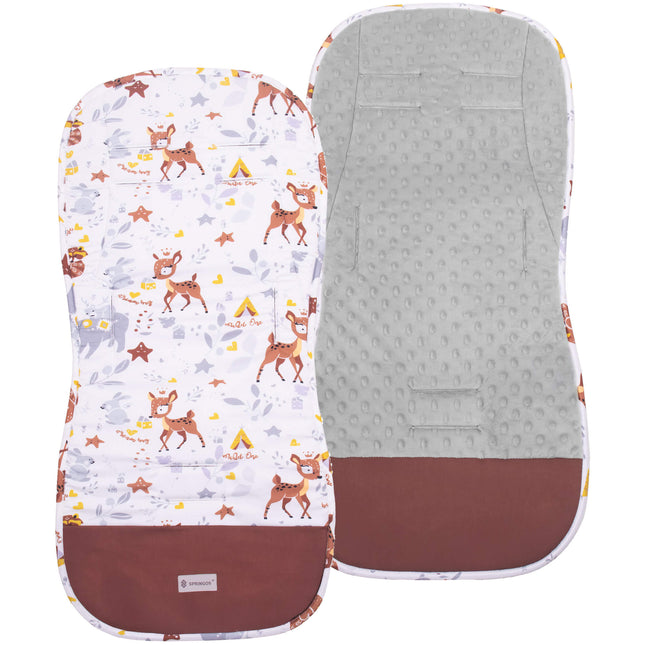Inlegkussen - Kinderwagenmatras - Kinderwagen Accessoires - Katoen - Polyester - Dieren - Veelkleurig - 37 x 78 cm