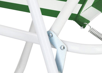 Campingstoel | Inklapbaar | Groen/Wit