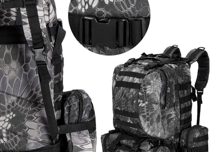 Rugzak | Backpack | Wandelrugzak | Tactical Backpack | 50 Liter | Camouflage | Grijs