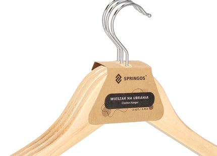 Houten Kledinghangers - 3 Stuks - Draaibaar - Luxe