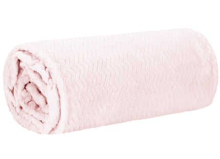 Plaid | Sprei | Bankdeken | Deken | 130 x 180 cm | Pluche | Poeder Roze