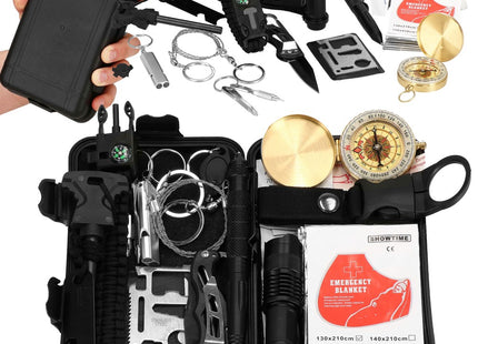 Survival kit | Gereedschap | Noodpakket | 19in1 | Multicolor