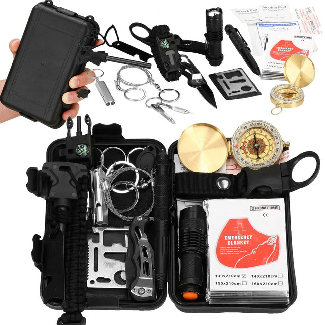 Survival kit | Gereedschap | Noodpakket | 19in1 | Multicolor