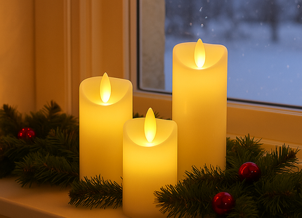 LED Kaars | Batterijen | Wit | Warm Wit | 15 X 5 CM