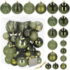 Kerstballen | 33 Stuks | 8/6/4 cm | Groen