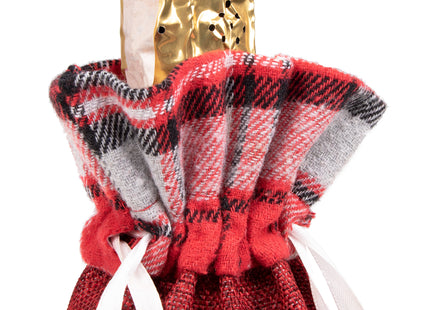 Flessenhoes - Kabouter - Hoed - Rood - Wijn - 29 cm
