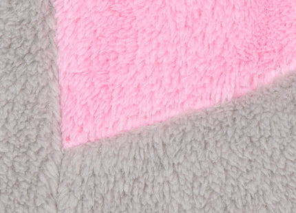 Badjas - Fleece - Konijn - Lichtgrijs - Capuchon - Riem - Maat S/M