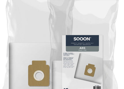 SQOON® Stofzuigerzakken 10 x Geschikt voor AEG GR.51 Smart 4 Serie - Vervangt GR51S / 9001667402 - High Filtration