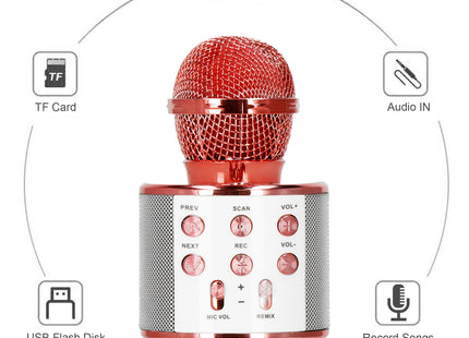 Draadloze Microfoon - Voor Kinderen - Zingen - Bluetooth - Roze