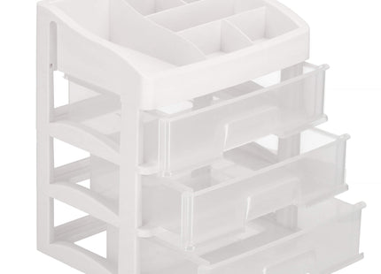 Make Up Organizer | Sieradendoos | Meerdere vakken | Lade Kast | Wit | 26,5x23,3x17cm