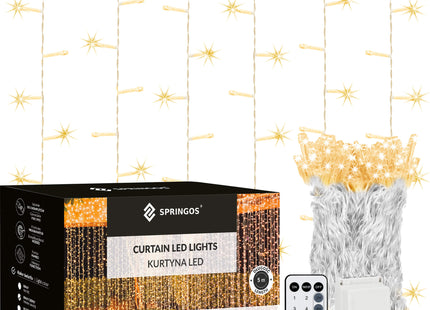 Lichtgordijn | IJspegel Verlichting | Inclusief USB En Afstandsbediening | 200 LED | 5 Meter | Warm Wit