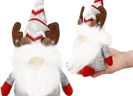 Kerstkabouter - Kerstrendier - Kerstversiering - Stof - 27 cm