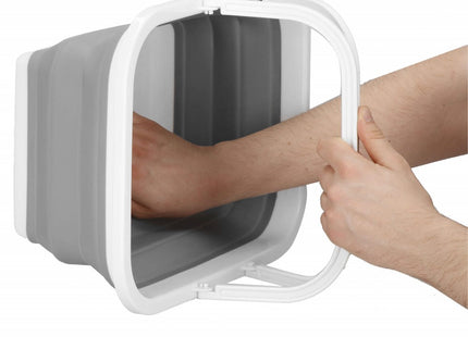 Wasmand | Opvouwbare Wasmand | Rechthoek | 8.5L | Grijs/Wit