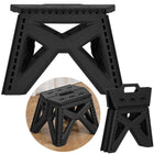 Vouwkruk - Inklapbaar - Platform - Multifunctioneel - Tot 150 Kg - 23 Cm - Zwart