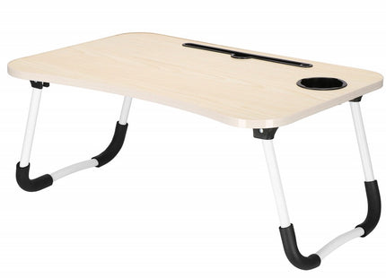 Laptoptafel | Bedtafel | Tablethouder | Laptopstandaard | 60 x 40 cm | Beige