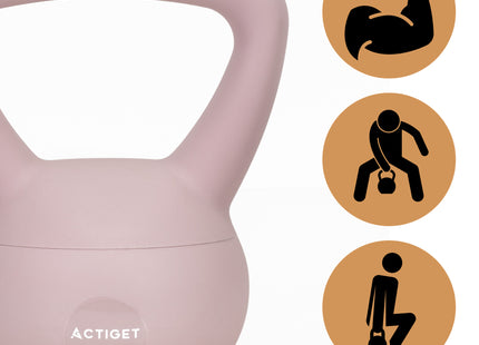 Actiget®  Zachte Kettle Bell | Kettlebell | 2 kg | Roze