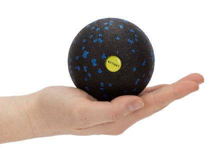 Massage Bal | Triggerpoint Bal | Lacrosse Bal | Massage | Blauw/Zwart | 8 cm