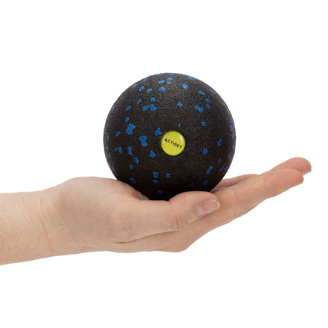 Massage Bal | Triggerpoint Bal | Lacrosse Bal | Massage | Blauw/Zwart | 8 cm
