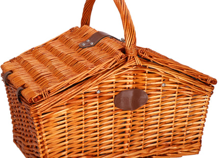 Picknickmand - Thermisch - Servies - Riet - Bruin - 45 x 32 x 42 cm