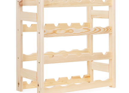 Wijnrek - Wijnrek voor 20 Flessen - Glazenrek - 53 x 25 x 53 Cm - 40 KG - Grenenhout