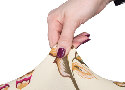 Stoelhoes - Voor Eetkamerstoelen - Met Stretch - Wit - Bloemen